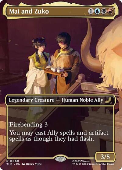 Mai and Zuko Borderless (TLE, Near Mint,)