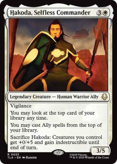 Hakoda, Selfless Commander (TLA, Near Mint,)