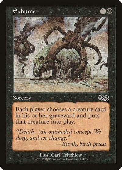 Exhume (USG, Moderately Played,)