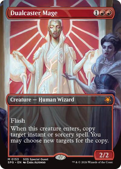 Dualcaster Mage Borderless (SPG, Near Mint,)
