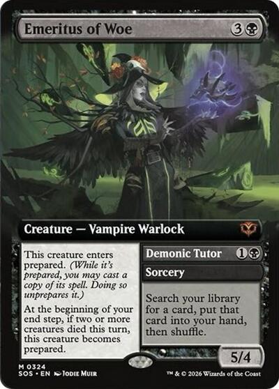 Emeritus of Woe (Extended Art) (SOS, Near Mint,)