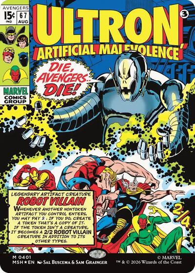 Ultron, Artificial Malevolence (Borderless) (0401) (MSH, Near Mint, Foil)