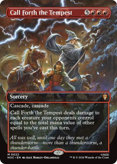 Call Forth the Tempest Borderless (HOC, Near Mint, Foil)