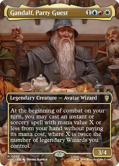 Gandalf, Party Guest (Borderless) (HOC, Near Mint,)