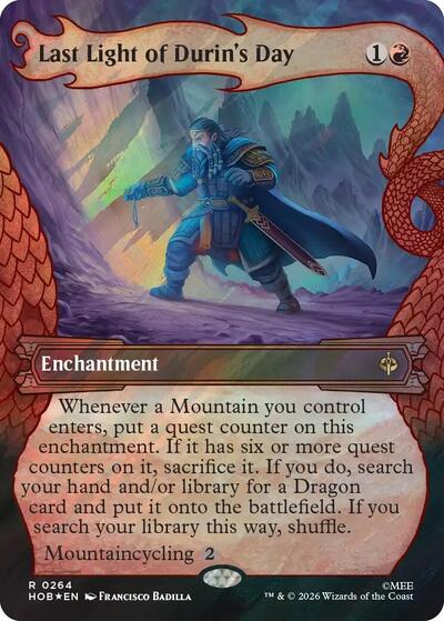 Last Light of Durin's Day (Showcase) (Surge Foil) (HOB, Near Mint, Foil)