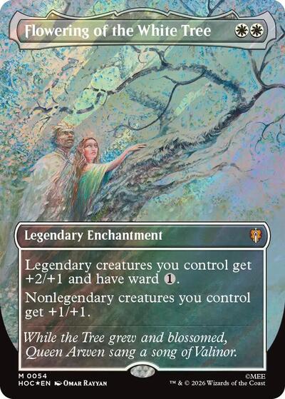 Flowering of the White Tree (Borderless) (Surge Foil) (HOC, Near Mint, Foil)