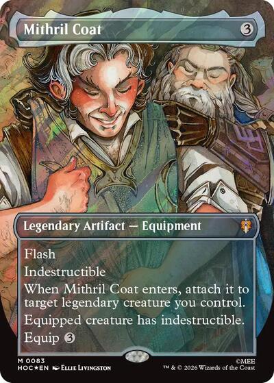 Mithril Coat (Borderless) (Surge Foil) (HOC, Near Mint, Foil)