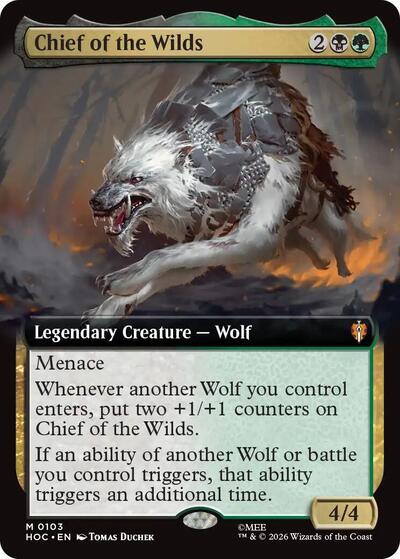 Chief of the Wilds Extended Art (HOC, Near Mint,)