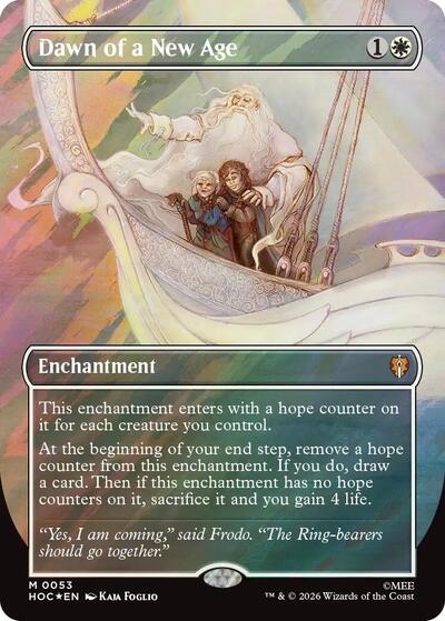 Dawn of a New Age (Borderless) (Surge Foil) (HOC, Near Mint, Foil)