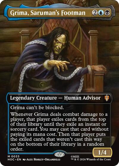 Grima Sarumans Footman Borderless (HOC, Near Mint,)